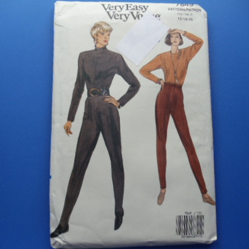 Vogue Pattern 7849 Misses sz12-16 Unitard, Bodysuit,Leggings Very Easy UNCUT F/F